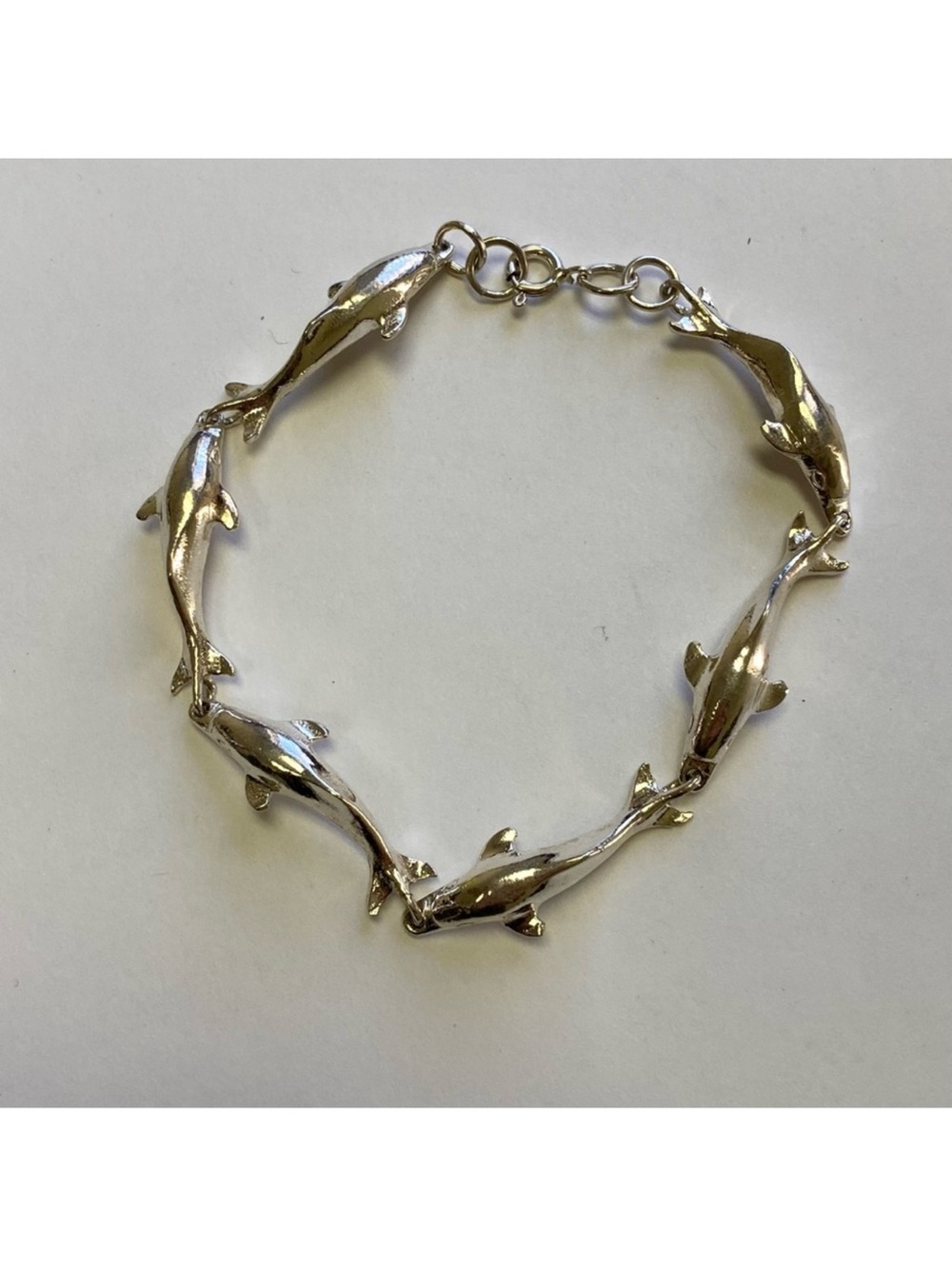 BRACELET DOLPHIN LINKS STERLING SILVER 925 10g 8โ